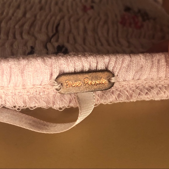 FREE PEOPLE PINK BOHO OFF THE SHOULDER TOP “BELL” SLEEVES XS - Picture 9 of 10